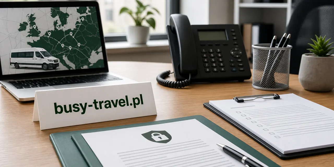 Dokumenty kontaktowe busy-travel.pl na biurku