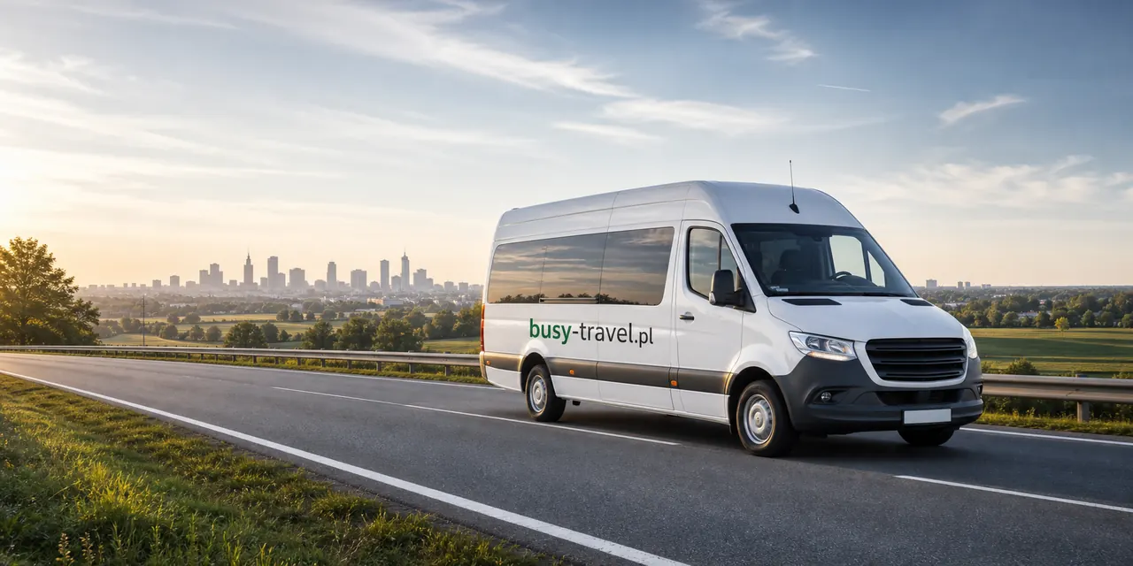 Bus busy-travel.pl podczas wyjazdu z województwa mazowieckiego